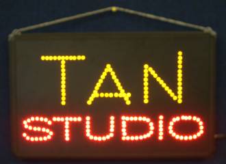 (LED-SIGN-19) LED Flashing TAN STUDIO Sign